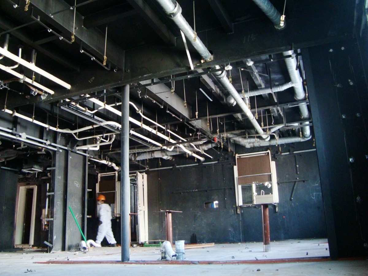 Accommodations are pre-cleaned before demolition GSR Accommodation pre-cleaned