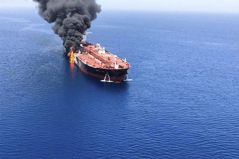 Tanker on fire 2 - AP news